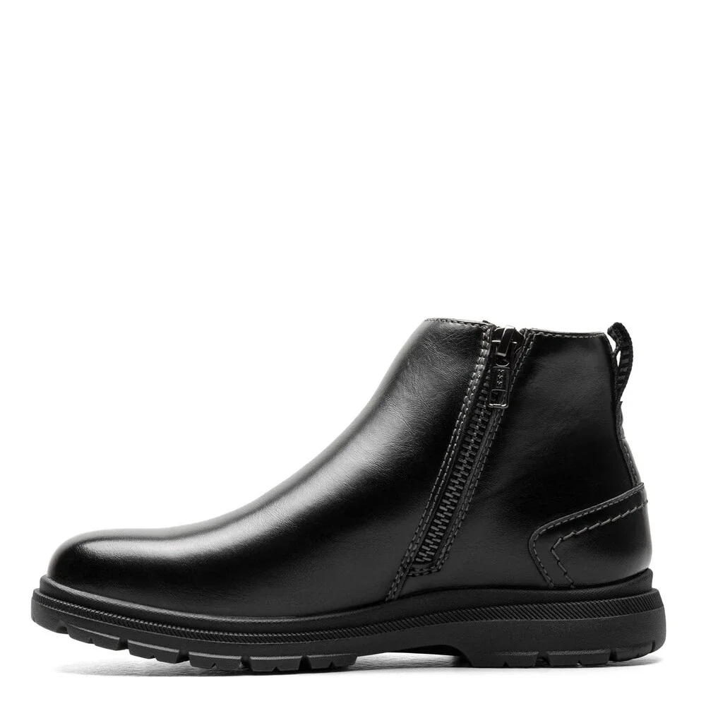 Florsheim Lookout Jr. 16689-001 Boot Kids 2.5 M Black Plain Toe Chelsea HTAT1698